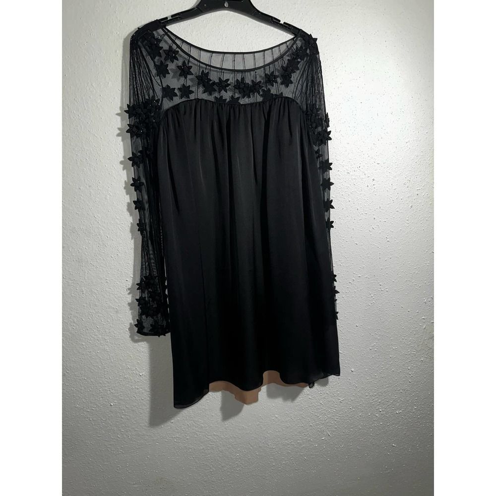 Temperley London Embellished silk dress Black Size 4